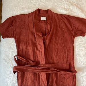 OffOn Relaxed Kimono Linen Jumpsuit